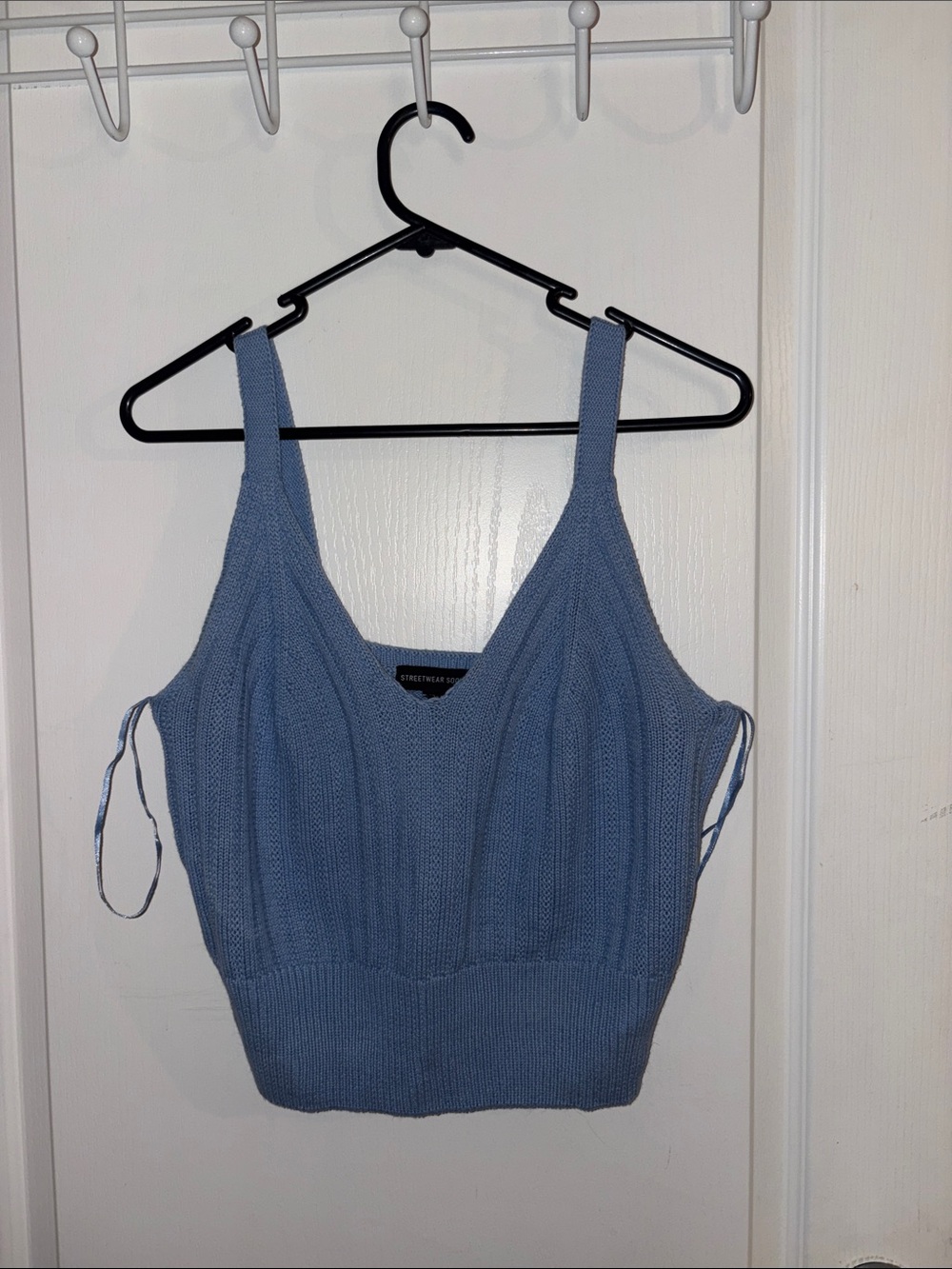 Streetwear Society Dusty Blue Ribbed Knit Tank
